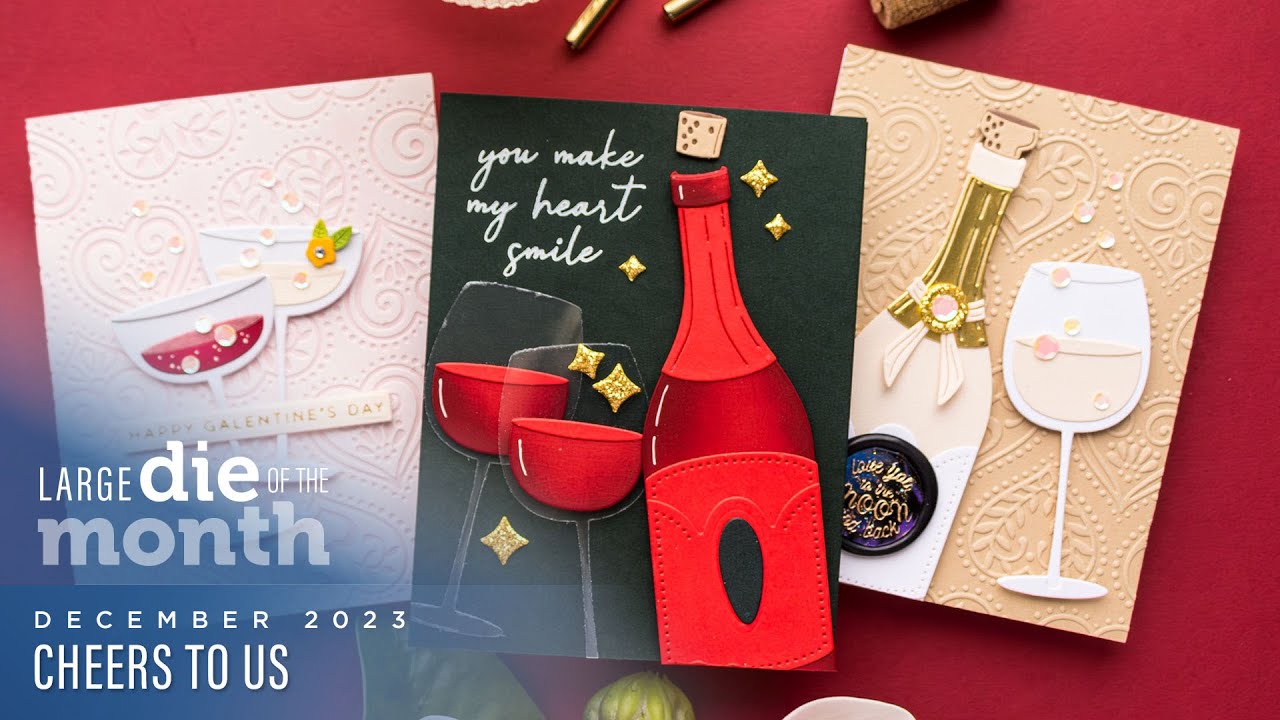 Spellbinders December 2023 Large Die of the Month – Cheers to Us