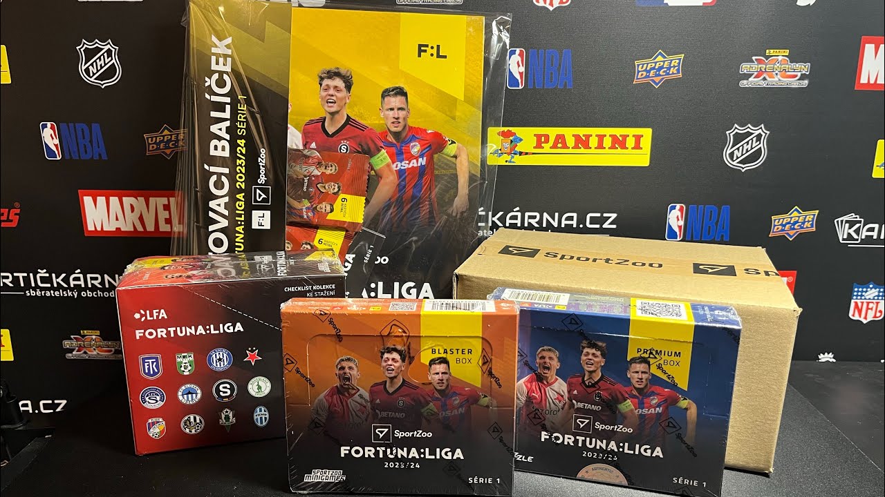 Unboxing 2023-24 Sportzoo Fortuna Liga Blaster, Premium, Exklusive ( představení kolekce)