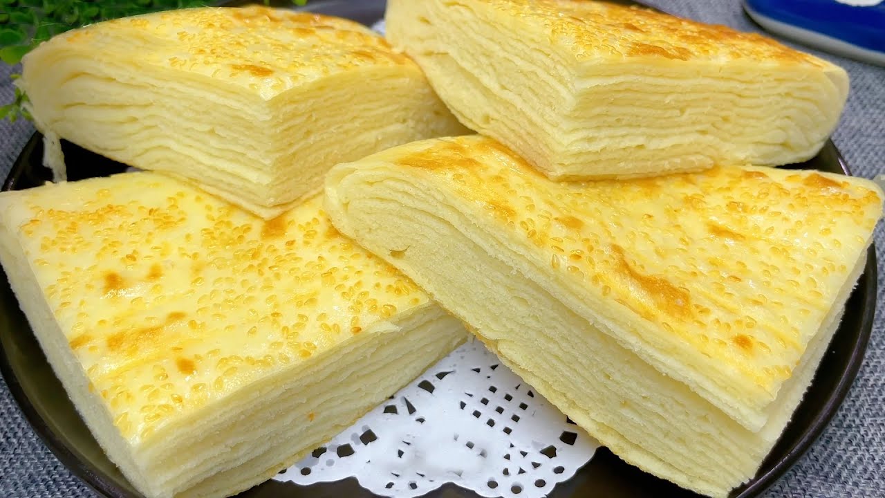 面粉别总蒸馒头包子了，教你做发面千层饼，外酥内软层次分明，香【刘二姐美食】