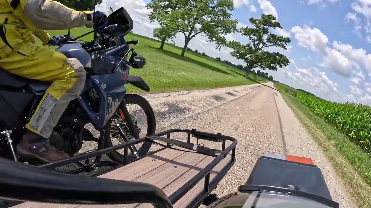Практически неотредактированный тест-драйв и обзор мотоцикла Kawasaki KLR650 PakMul 2024 года вып...