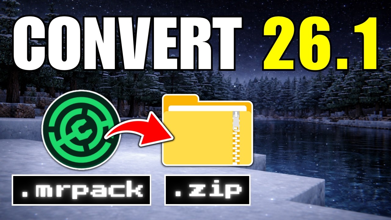 Как преобразовать .MRPACK в ZIP и использовать пакеты Modrinth для Minecraft Java 26.1