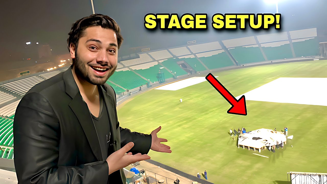 ANOTHER BREAKING! 🛑 Live Stage Setup For Ceremony! | Exclusive Top Views Of Gaddafi Stadium Lahore