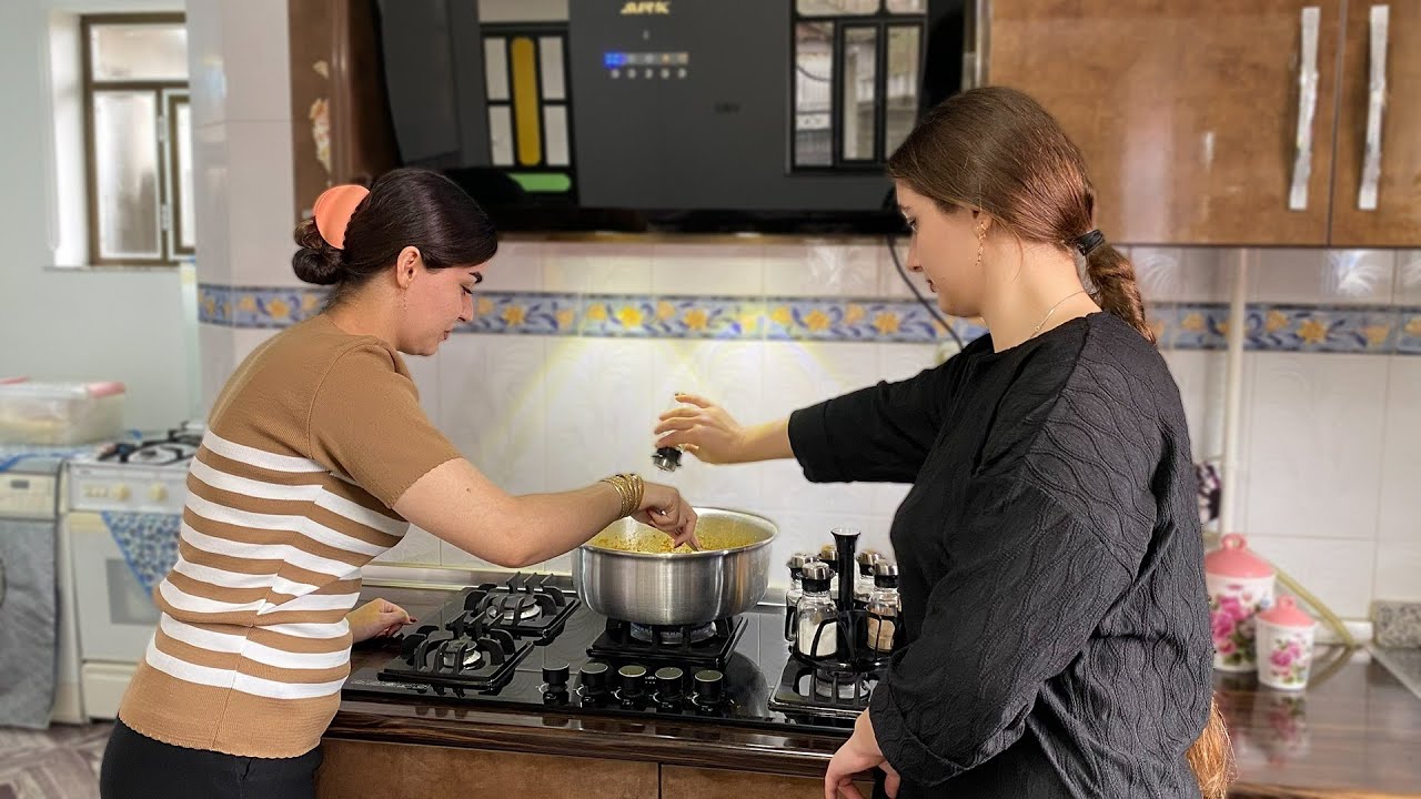 Cold Winter, Warm Kitchen | Village Rice & Chicken Recipe with Sisters