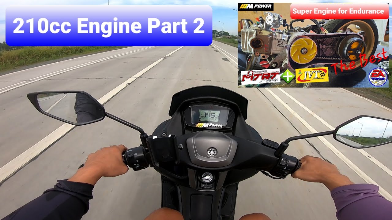 Nmax v2 210cc test run Topspeed (part 2)