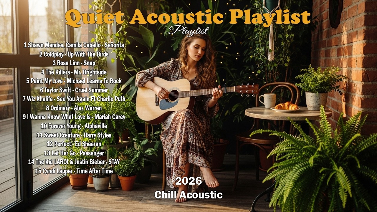 Calm Morning Acoustic Playlist 🎶☕ Peaceful Love Songs for Study, Work, and Clear Mind