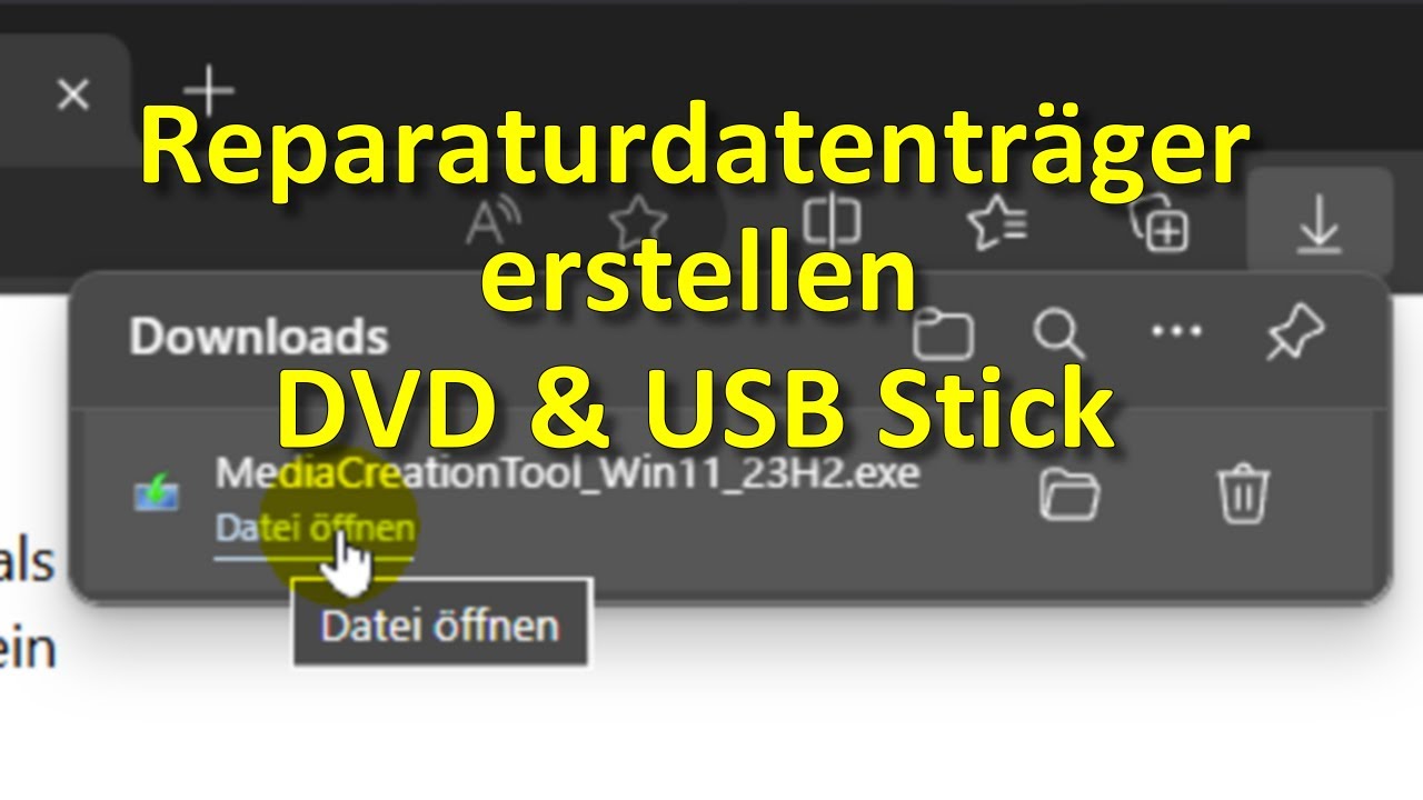 Windows 11: Reparaturdatenträger erstellen DVD & USB Stick