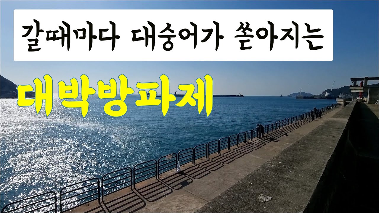 이 방파제는 갈때마다 숭어낚시 입질이 퍽퍽!! 잡아서 숭어전 해 먹어보자~