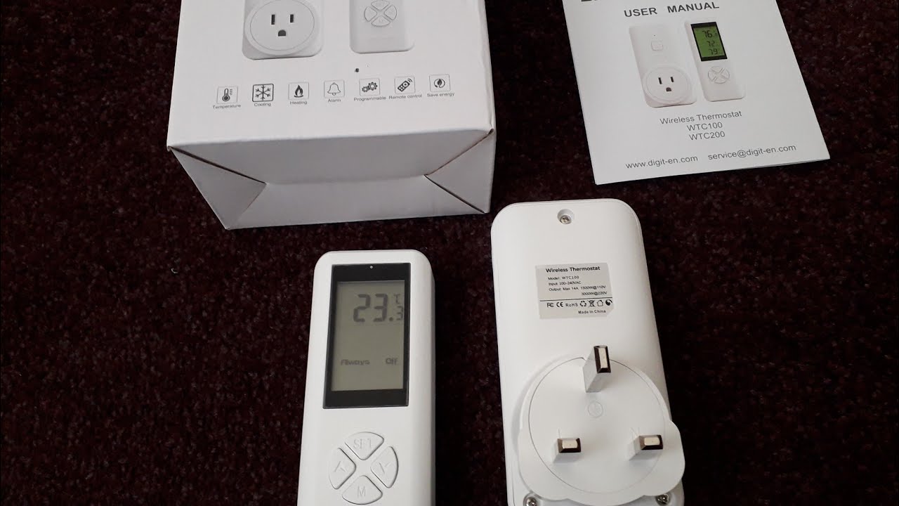 DIGITEN Wireless Thermostat. WTC-100.  Home. Garage. Motorhome. Use.