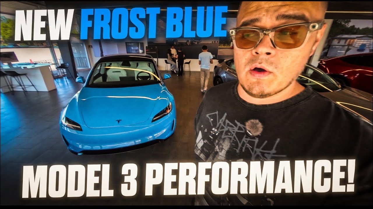 ПЕРВЫЙ ВЗГЛЯД на Model 3 Performance в цвете Frost Blue