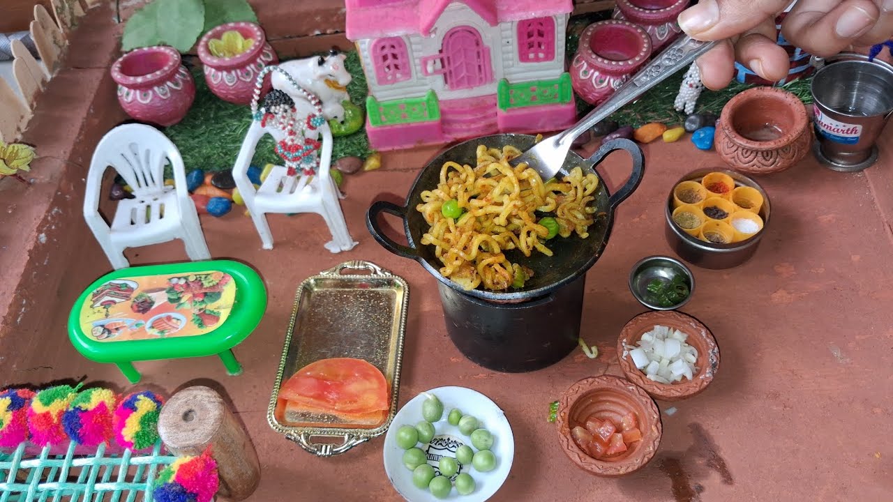 Miniature Masala Vagetable Maggie recipe 😋 😍 