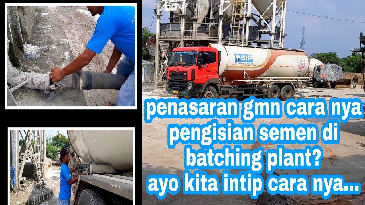 proses bongkar semen dari mobil truk ke silo plant waskita becakayu tol becakayu