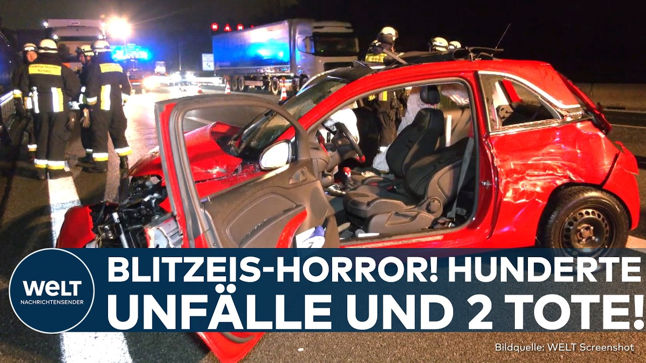 BLITZEIS-CHAOS IN DEUTSCHLAND: Hunderte Unfälle und mehrere Tote auf Autobahnen gemeldet!