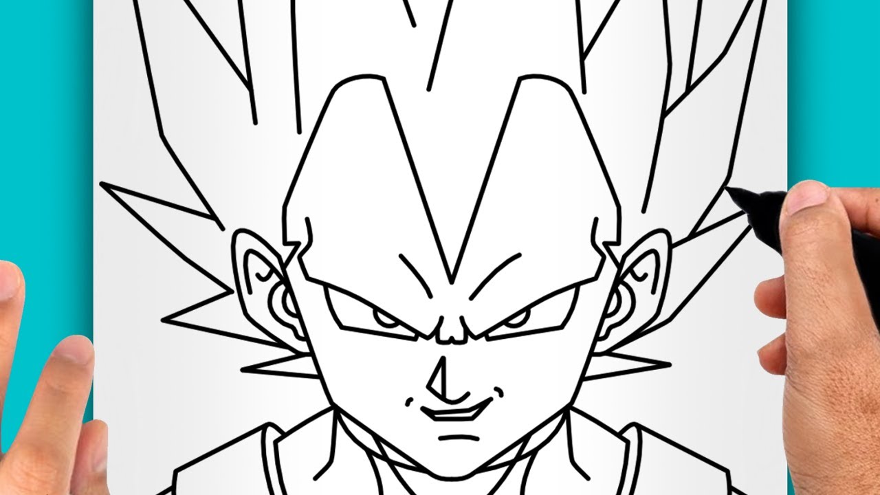 CÓMO DIBUJAR A VEGETA ULTRA EGO | DIBUJO DE VEGETA ULTRA EGO (FÁCIL)