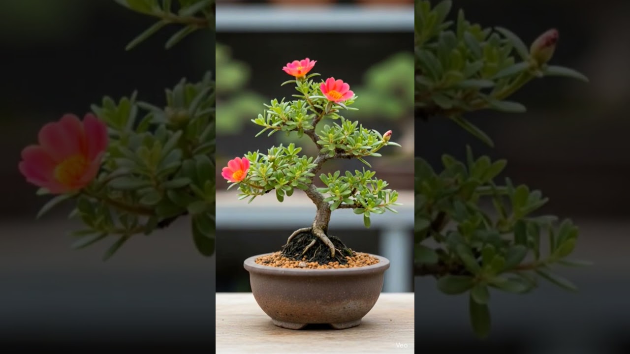 Portucula Bonsai growing in a bonsai Pot 