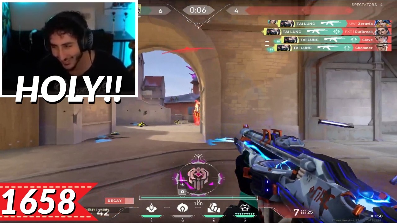Everyone Loses Their Mind Over This 1v5 Clutch | Most Watched VALORANT Clips Today V1658