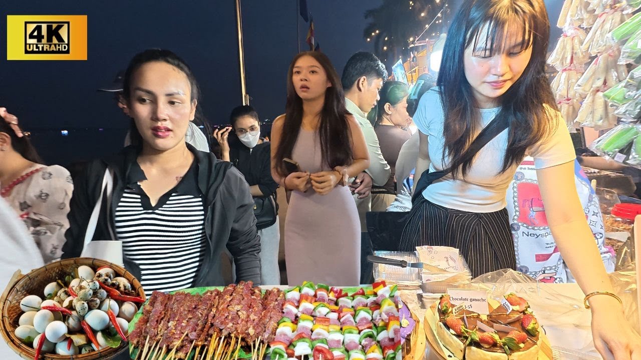 Street Food  at Riverside Night Market  Night Walk Food Tour 2026