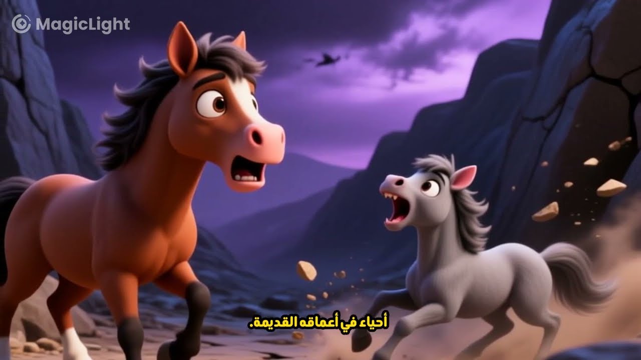 الحصان الذي دخل الوادي الممنوع 😱#قصص-مؤثرة#مشاعر