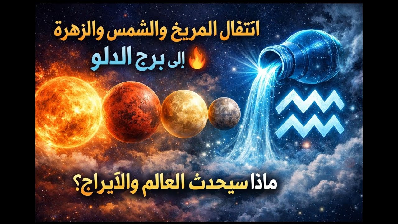 انفجار طاقة الدلو ♒ انتقال المريخ والشمس والزهرة وعطارد وتأثيرهم المصيري على كل الابراج