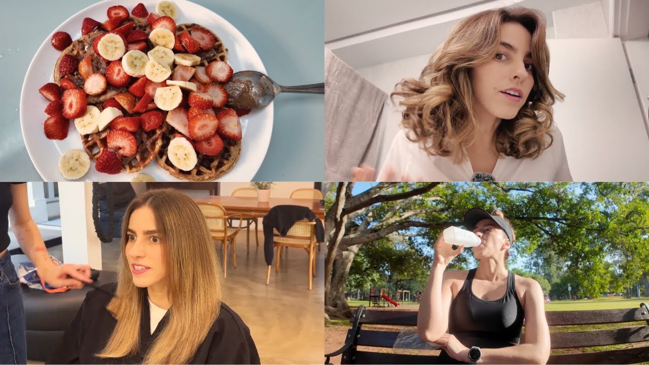 Panquecas proteicas, novo corte de cabelo e voltando a correr