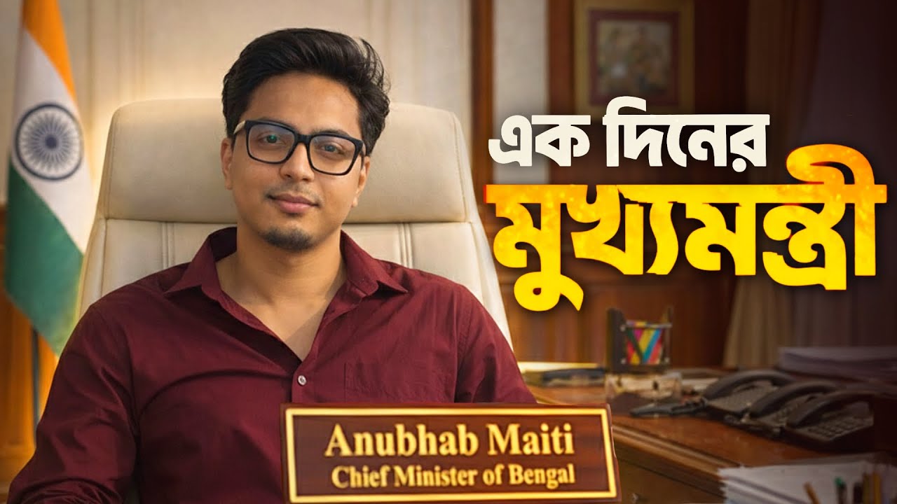 এক দিন মুখ্যমন্ত্রীর চেয়ারে অনুভব মাইতি । 