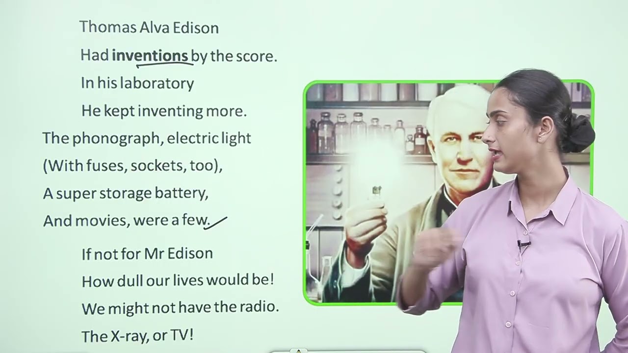 Ch 16 | Jophiel Books | English | Class 03 | Thomas Alva Edison (Poem)  | For children