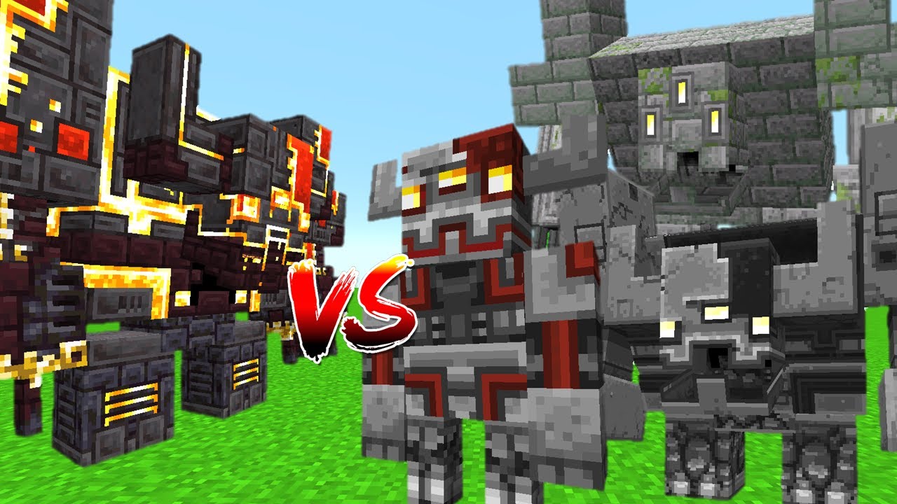 NEW NETHERITE MONSTROSITY VS CRIMSON'S MONSTROSITY - MINECRAFT MOB BATTLE