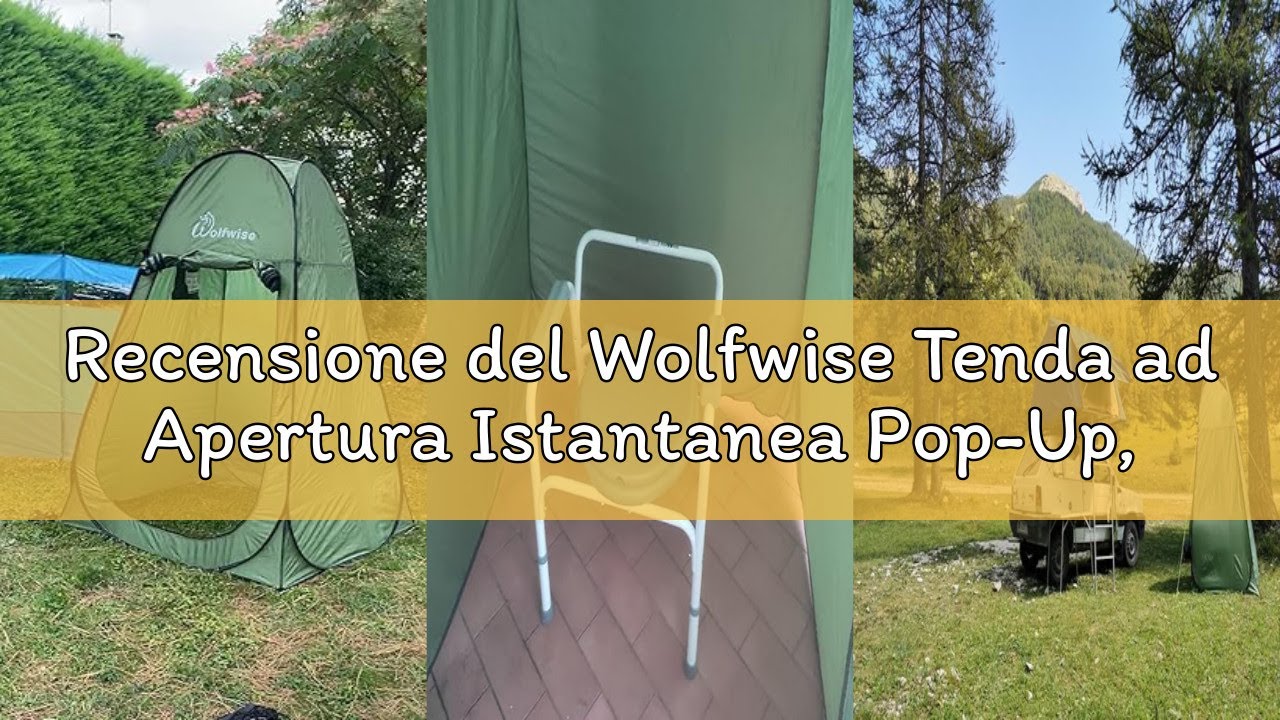 Recensione del Wolfwise Tenda ad Apertura Istantanea Pop-Up, per Campeggio Spiaggia Bagno Spogliatoi