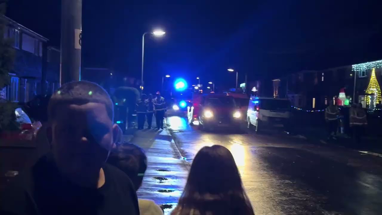 Santa and the fire station where