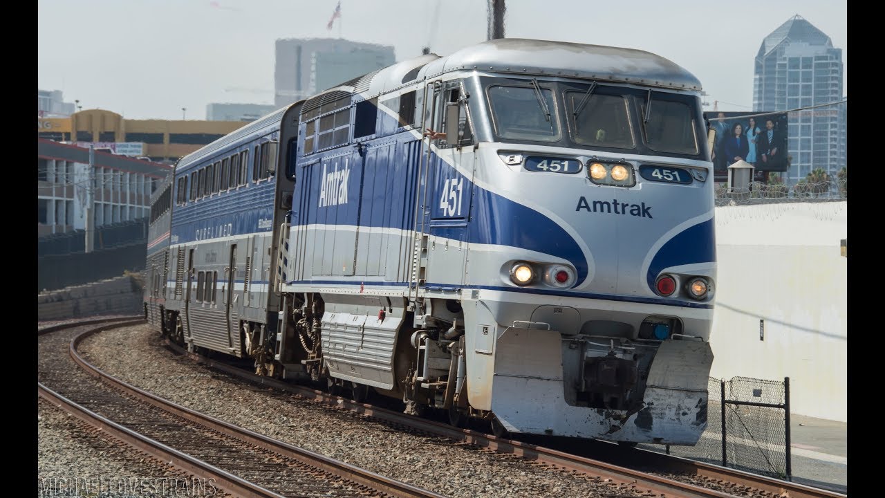 4K - Summer Railfanning in San Diego County - Amtrak, Coaster, BNSF, & Metrolink Trains