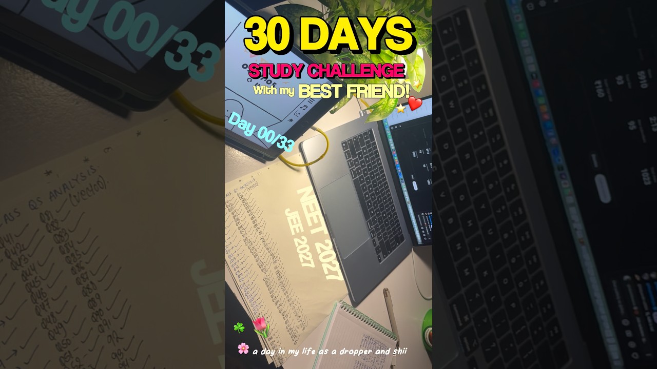 30 DAYS HARD STUDY CHALLENGE 📚|NEET & JEE 2027| @nitishhhverse  STUDYING UNTILL WE GIVE UP AAH 😩🌷