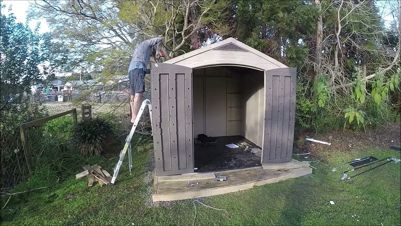 Keter Garden Shed Construction   Time Lapse   Part 2   Shed Assembly