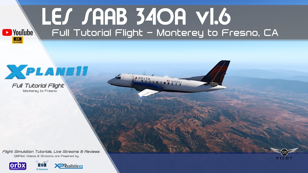 LES SAAB 340 v1.6 | Обучающий полёт | X-Plane 11