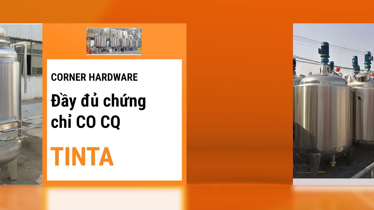 Bồn công nghiệp Inox TINTA 304 201 316 chế biến thực phẩm thủy hải sản rượu bia chứa đụng hóa chất