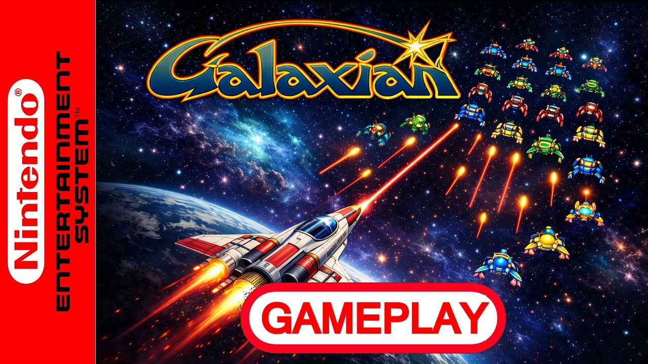 Galaxian (NES) Gameplay – Classic Arcade Shooter | No Commentary | Retro NES