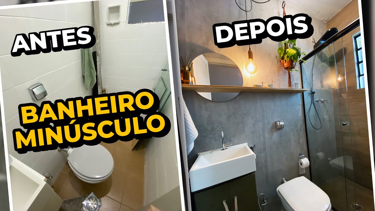 ANTES E DEPOIS - BANHEIRO SUPER PEQUENO | Diy adesivo área molhada