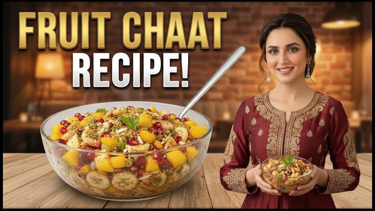 Taaza Fruit Chat Recipe | Easy & Chatpata Fruit Salad | Summer Refreshing Snack | Foodie Laiba.
