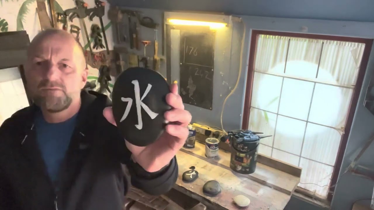 DIY, Japanese symbol pebbles (quick vid tips)