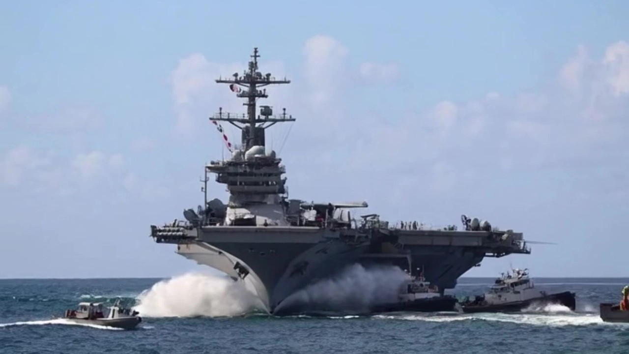 Watching Steel Giants Conquer the Deep Blue.#ship #ocean