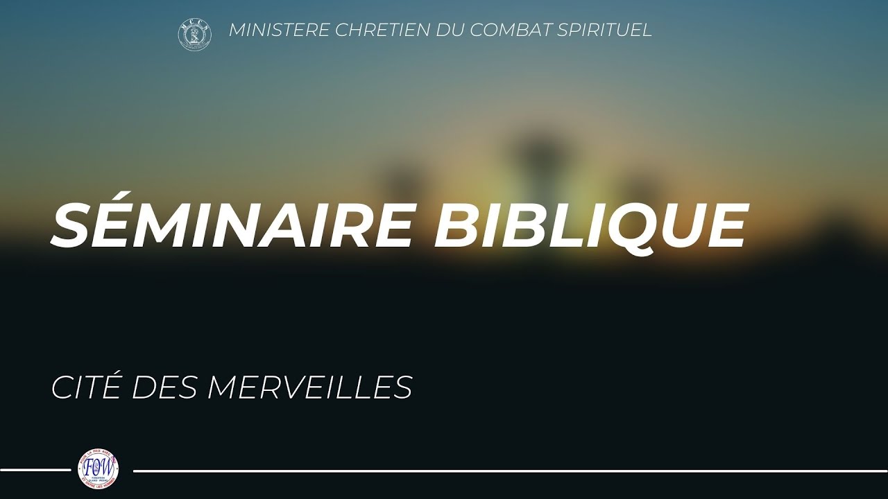 SEMINAIRE BIBLIQUE - ORATEUR: GEDEON MWAMBA - THEME: UN ESCLAVE AFFRANCHI - JOUR 2