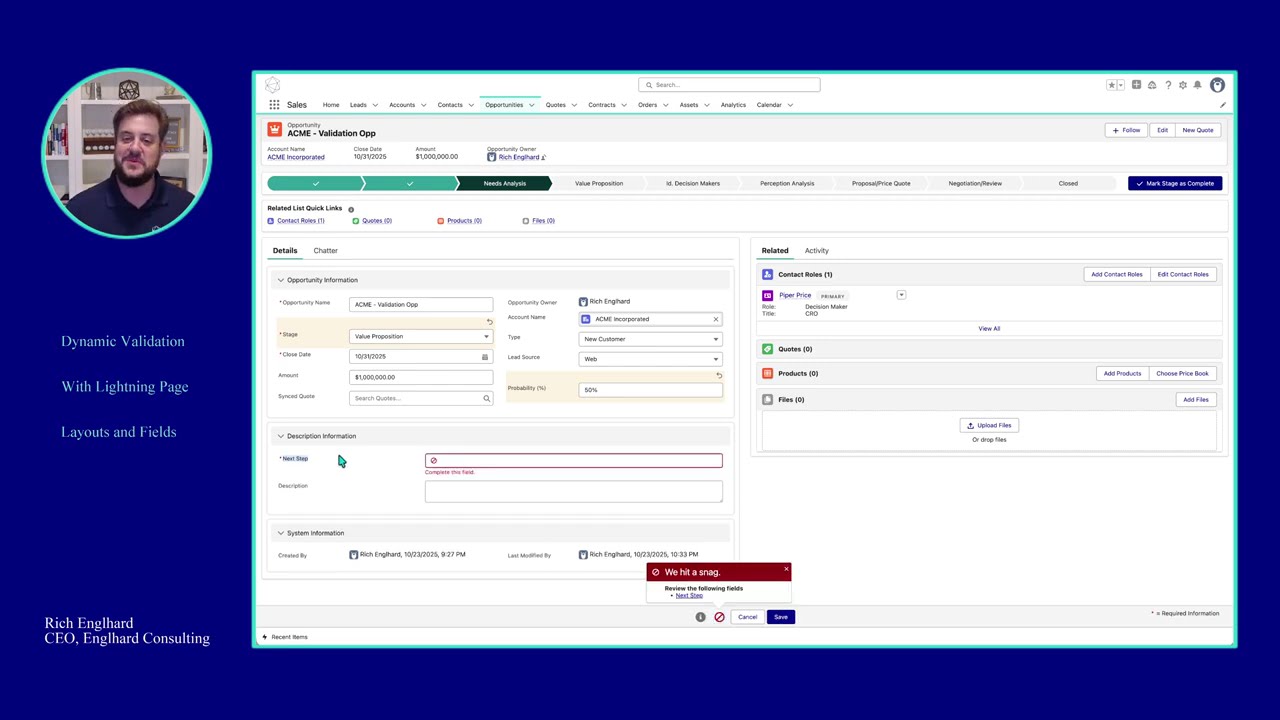 Dynamic Validation with Lightning Page Layouts and Fields