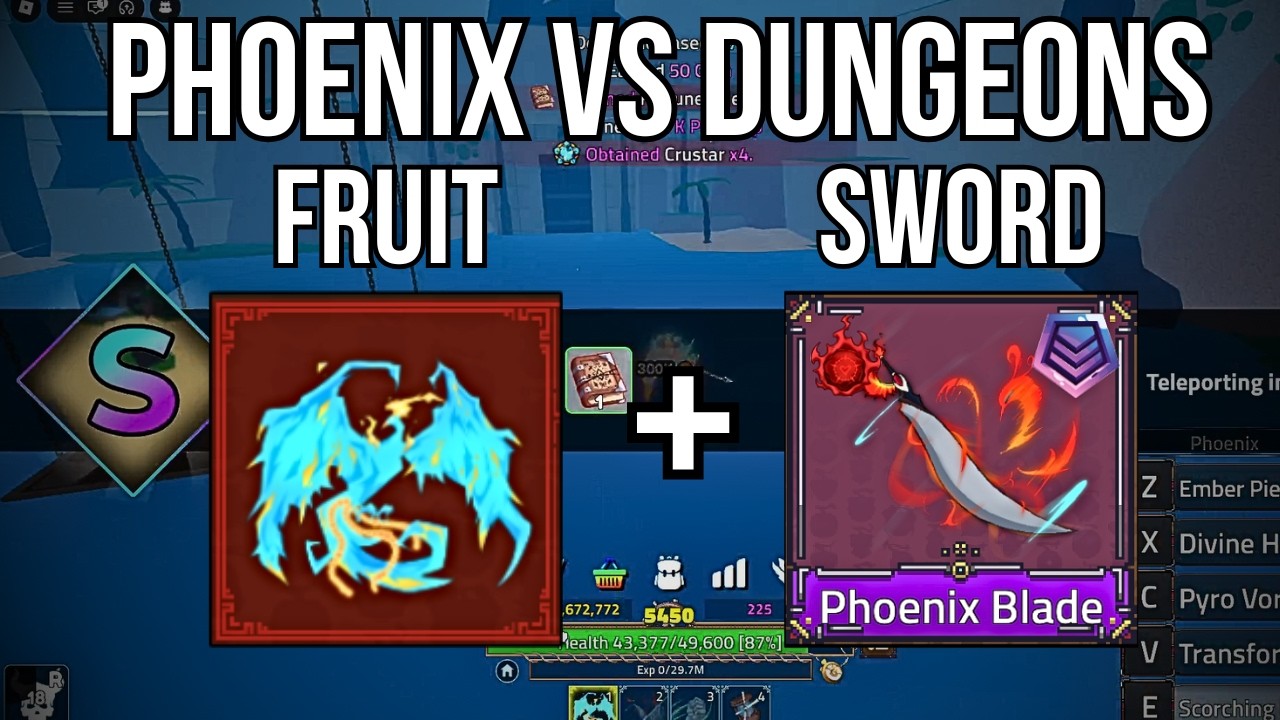 Phoenix V2 + Phoenix Blade V2 против подземелий!? | King Legacy