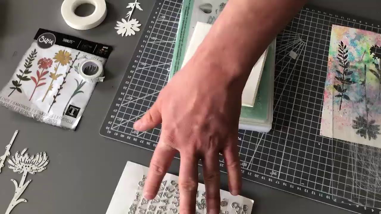 Открытка с благодарностью от Wildflower Stems от Джоша - Sizzix