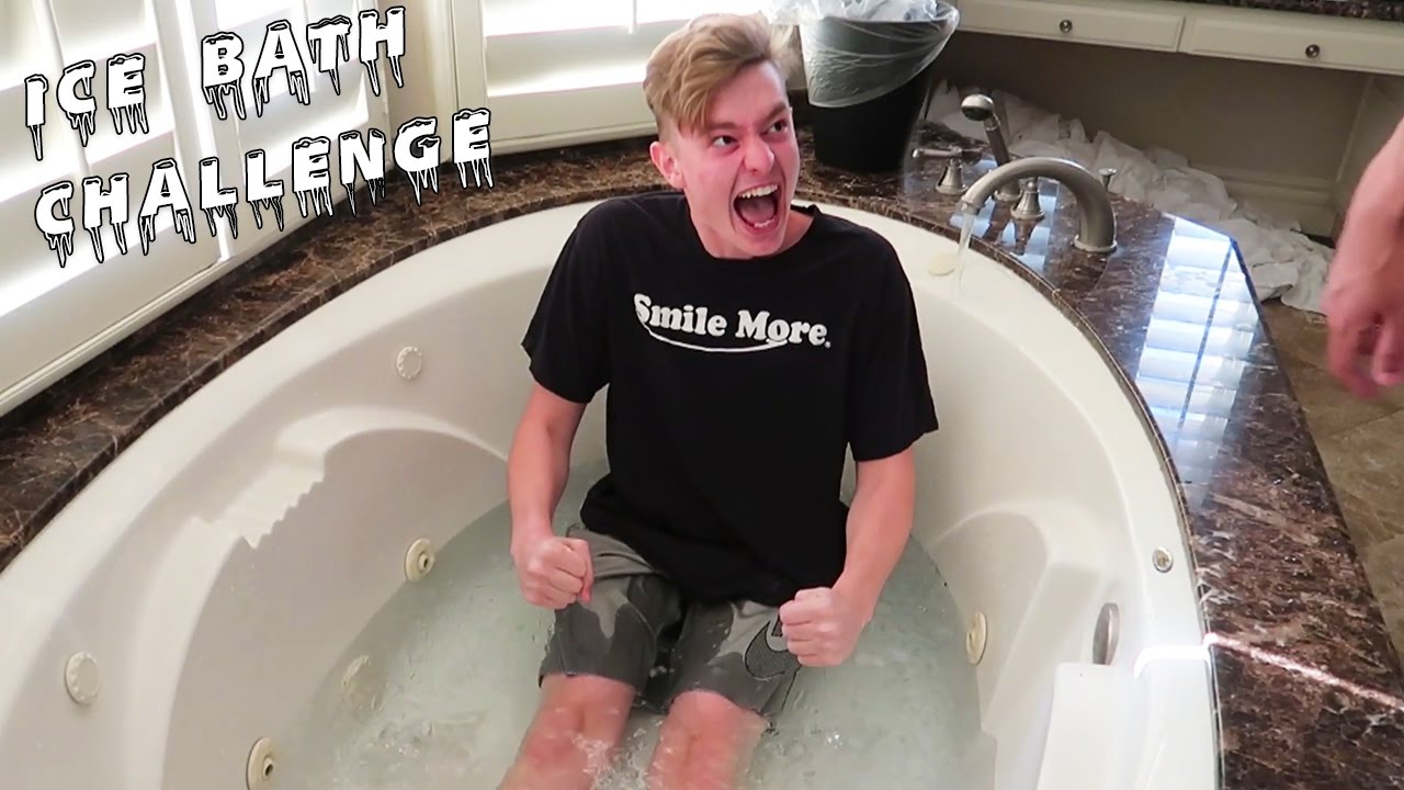 ICE BATH CHALLENGE (HE LOST A BET)