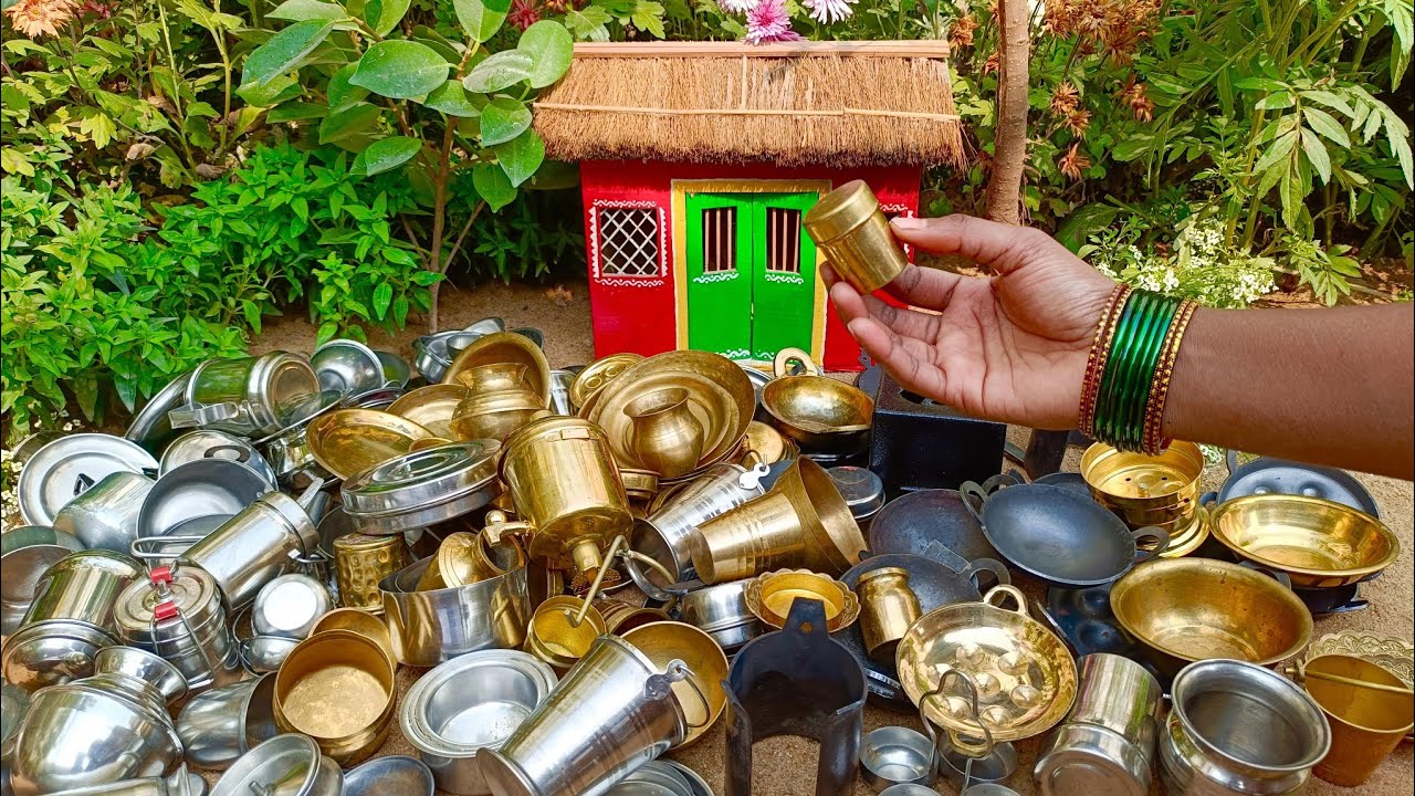 My Steel Iron And Brass Kitchen Collection | Miniature Housewife | Mini kitchen set 