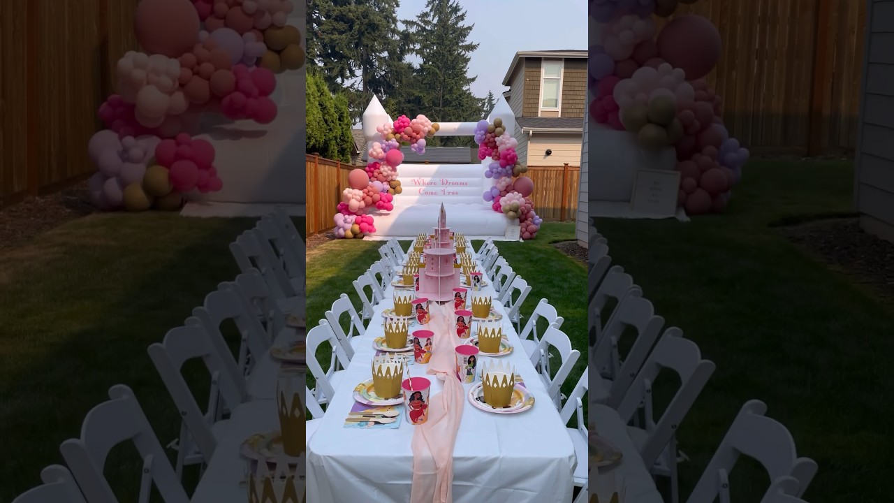 Вечеринка по случаю дня рождения принцессы своими руками! #princessparty #diybirthday