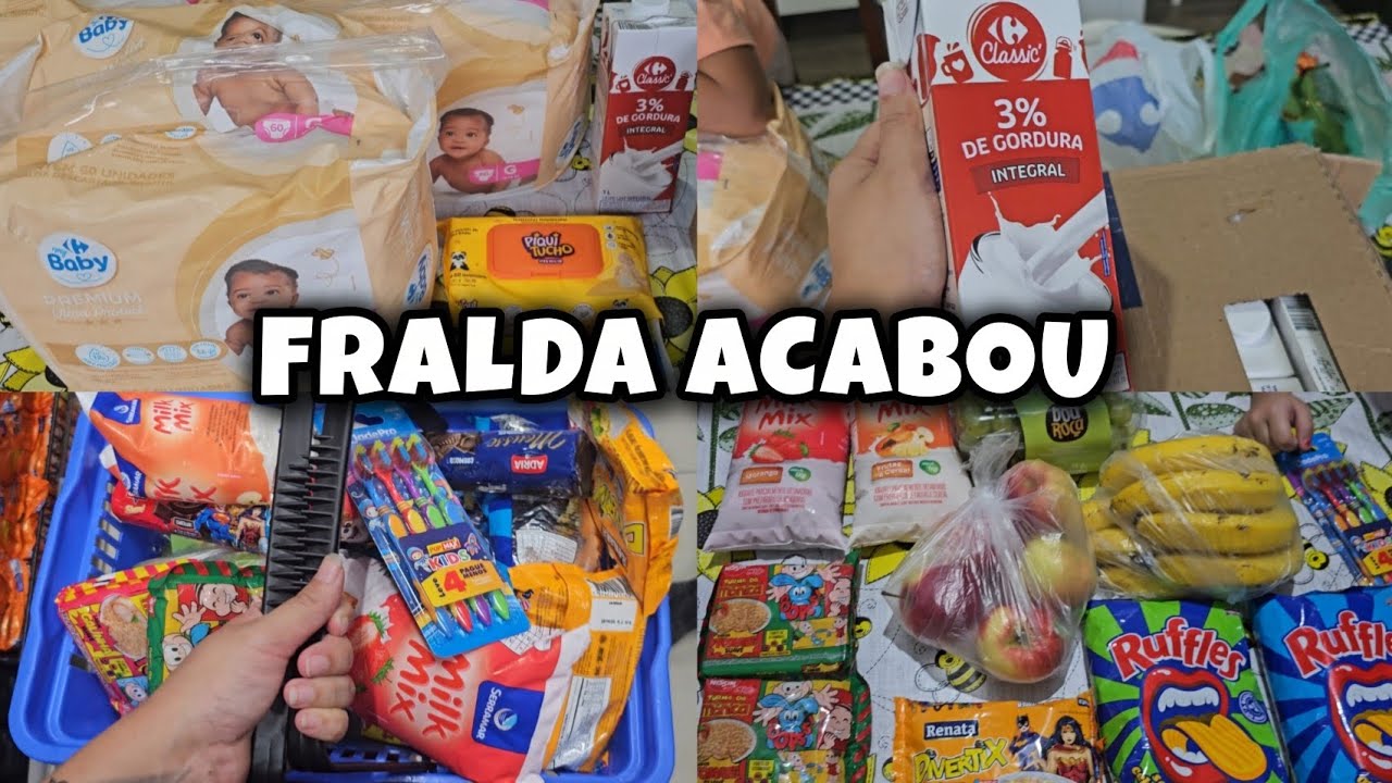 FRALDA E LEITE ACABARAM 😱 | rotina real de m&atilde;e + mercado 