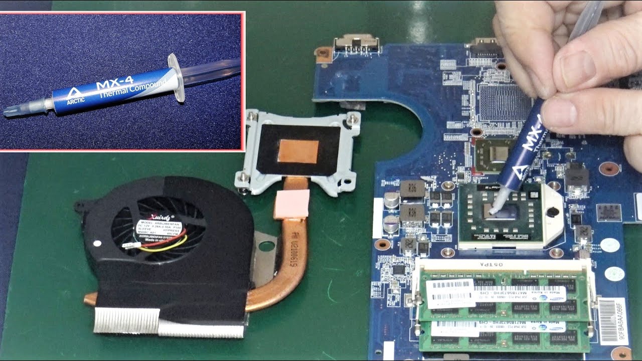 Czyszczenie laptopa HP, wymiana pasty termoprzewodzącej oraz thermal pad w układzie chłodzenia