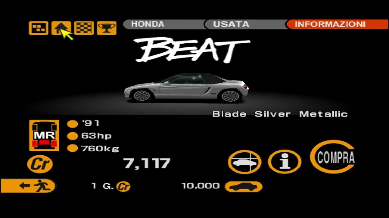 statistiche delle honda su gran turismo 2
