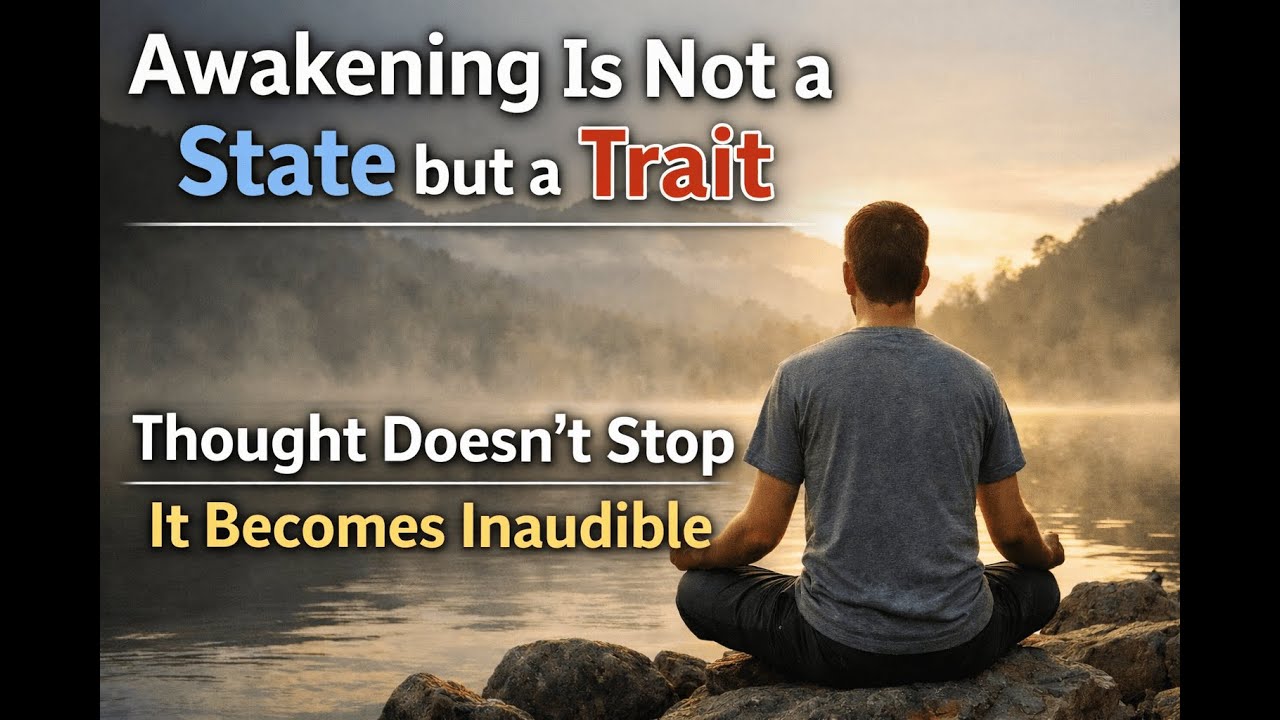 [Short]Awakening Is Not a State but a Trait— Thought Doesn’t Stop, It Becomes Inaudible —