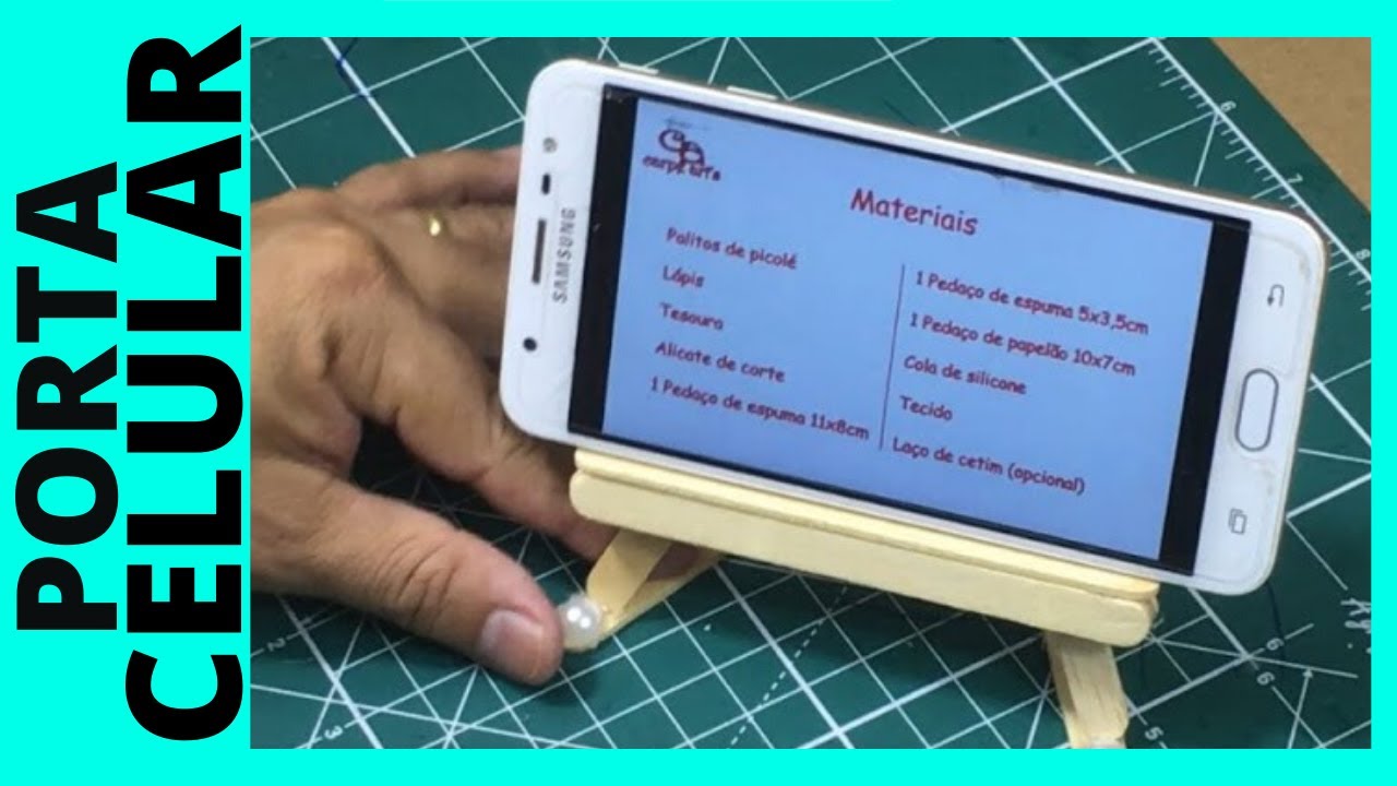 Porta Celular de Palito  de Picolé / artesanato / fácil de fazer/ Dia Dos Pais